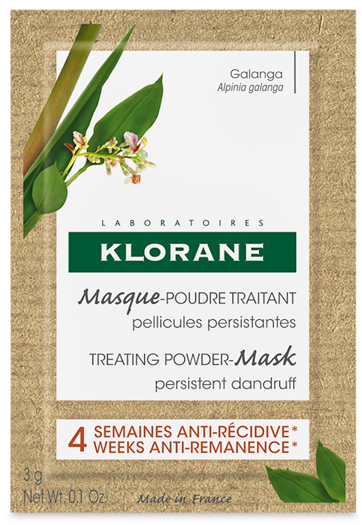 Photos - Facial Mask Klorane Anti-Dandruff Powder Mask Treatment with Galangal 24g  (8 x 3g)