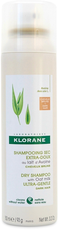 Photos - Hair Product Klorane Oat Milk Dry Shampoo Spray  150ml (for Brown to Dark Hair)