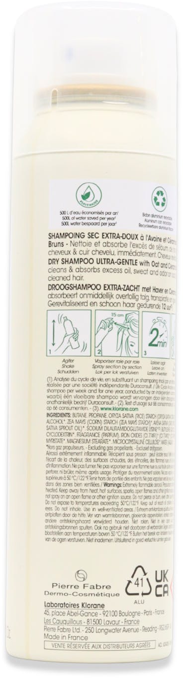 Klorane Dry Shampoo with Oat & Ceramide 150ml - 2