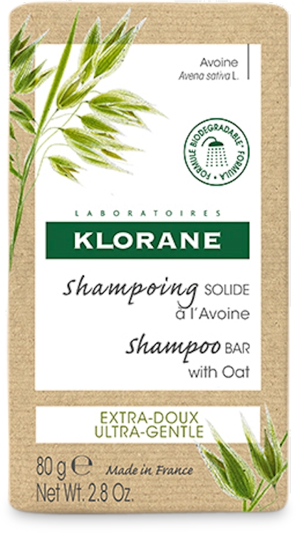 Photos - Hair Product Klorane Softening 2-in-1 Shampoo Bar with Oat 80g 