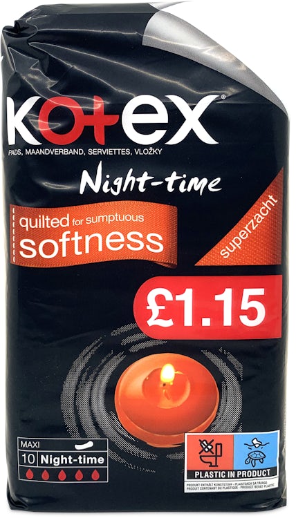 Monarchie Vader band Kotex Maxi Night-Time 10 Pads | medino