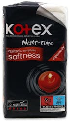 Kotex Maxi Night Time Maxi Pads 10 Pack