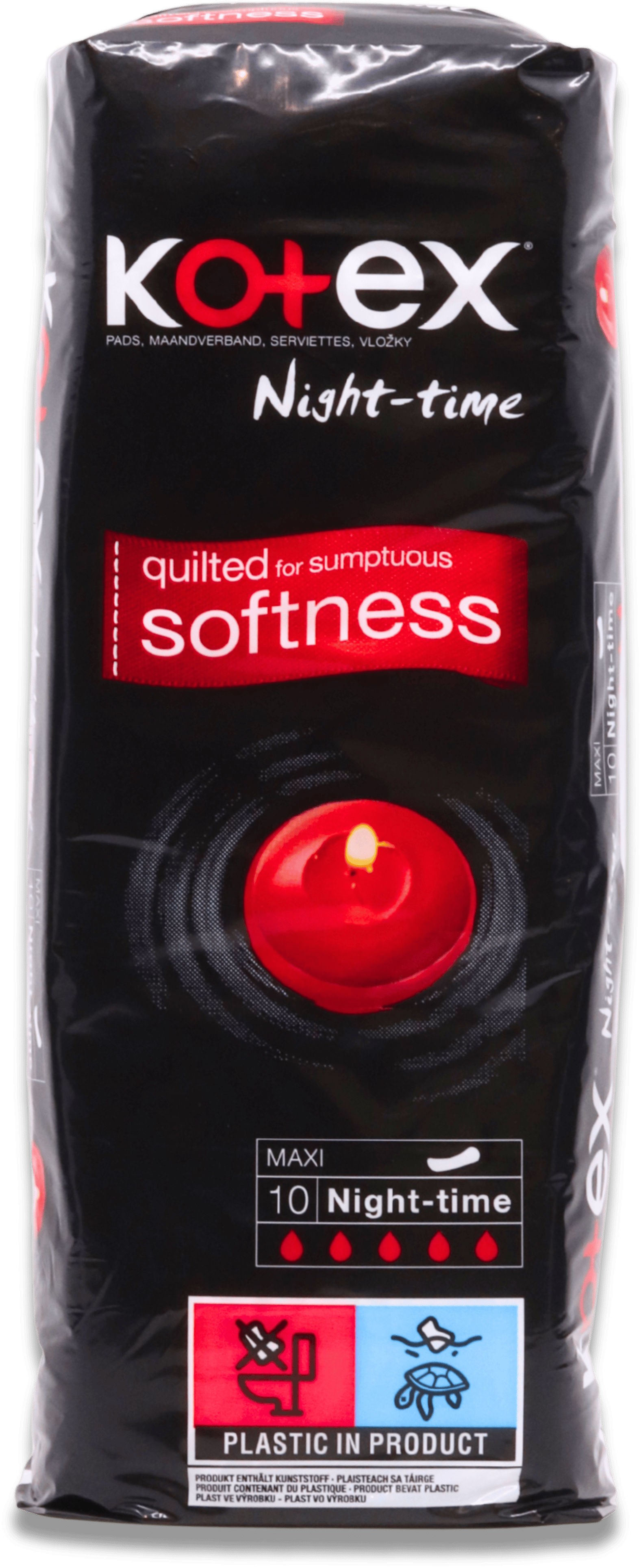 Kotex Maxi Night Time Pads 10 Pack