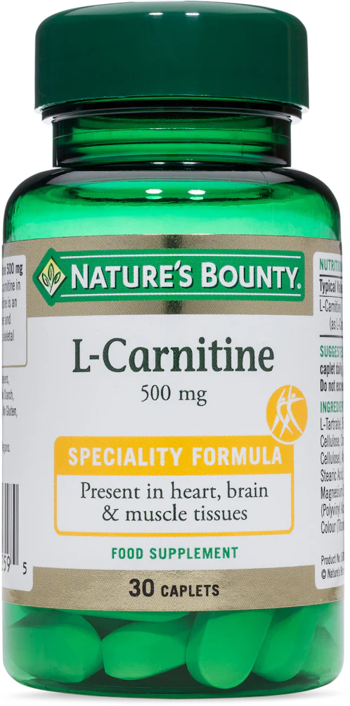 Nature's Bounty L-Carnitine 500mg 30 Caplets