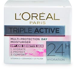 L'Oréal Paris Triple Active Day Moisturiser Dry & Sensitive Skin 50ml