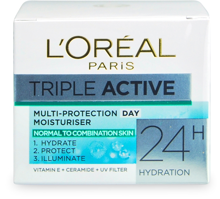 Photos - Cream / Lotion LOreal L'Oréal Paris Triple Active Day Moisturiser Normal to Combination Skin 50m 