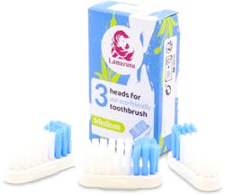 Lamazuna 3 Toothbrush Clip Head Refills-Medium 1 Pack
