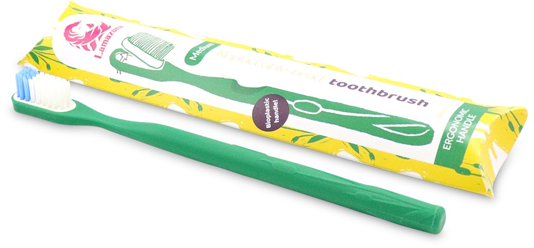 Lamazuna Toothbrush Medium (Green) 1 Pack
