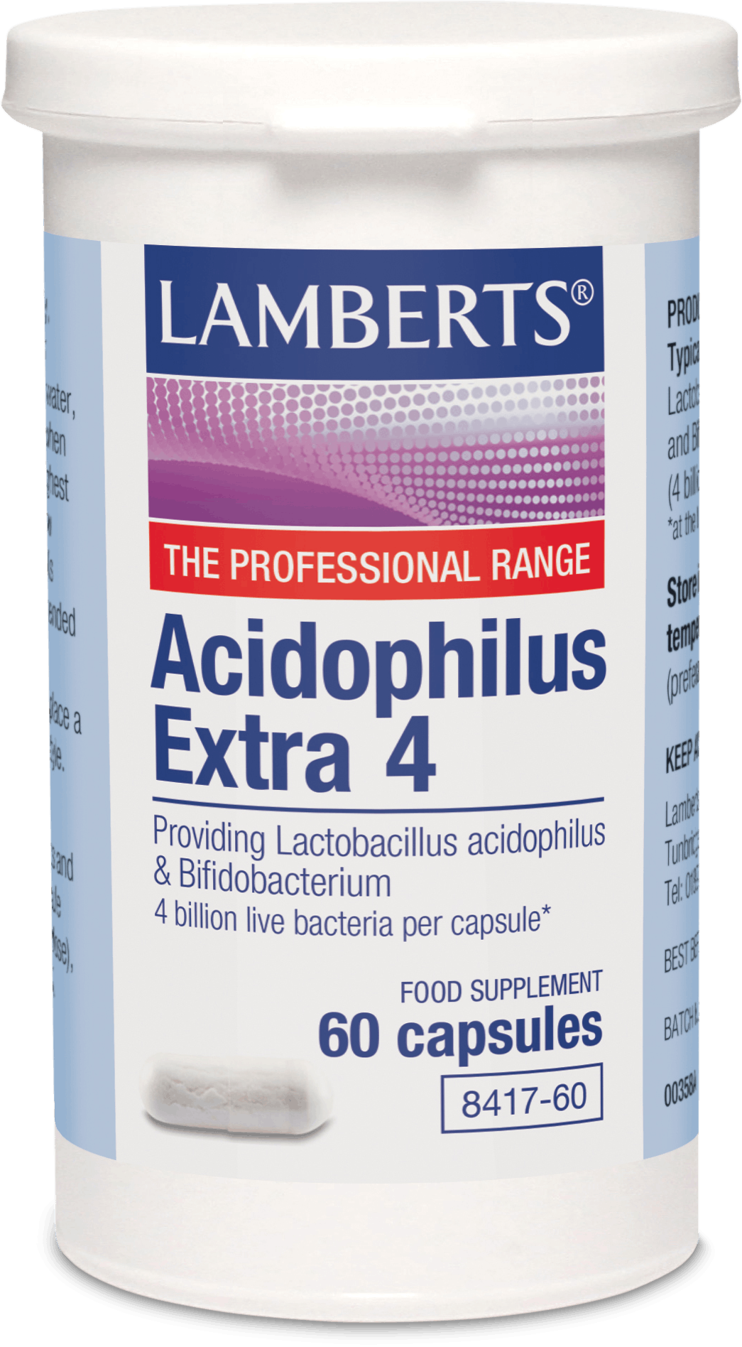 Buy Lamberts Acidophilus Extra 4 - 60 Capsules | Medino