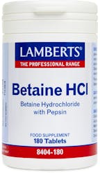 Lamberts Betaine HCl 324mg /Pepsin 5mg 180 Tablets