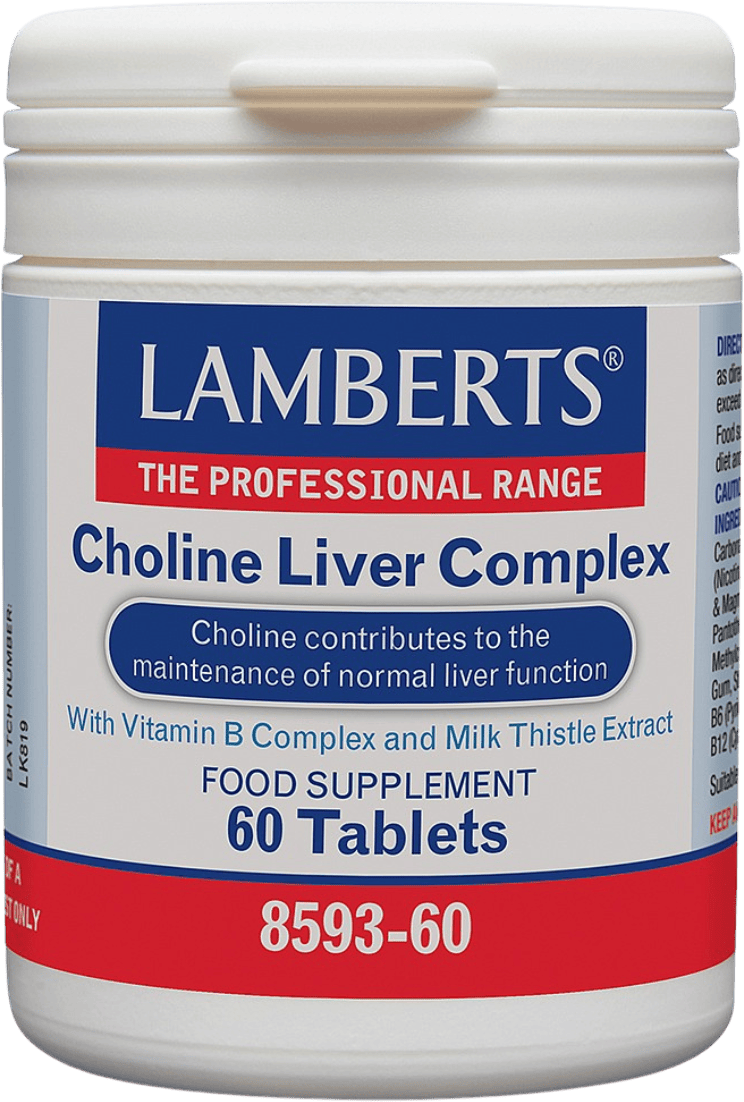 Lamberts Choline Liver Complex with Vitamin B & Milk Thistle 60 Tablets