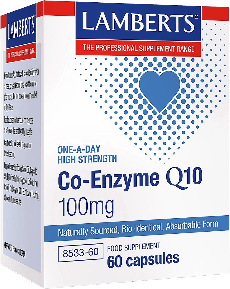 Lamberts Co Enzyme Q 10 100mg 60 Capsules