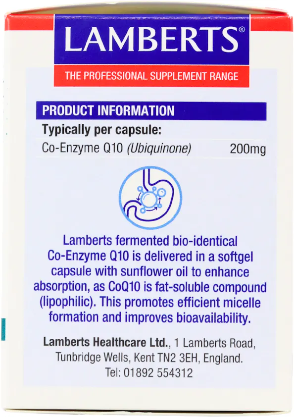 Lamberts Co-Enzyme Q10 200mg 60 Capsules - 2