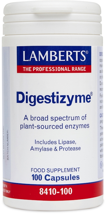 Lamberts Digestizyme (Plant-Sourced Enzymes) 100 Capsules