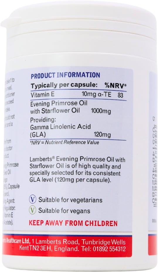 Lamberts Extra High Strength Evening Primrose Oil 90 Capsules - 3
