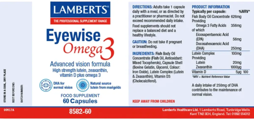 Lamberts Eyewise Omega 3 60 Capsules - 3
