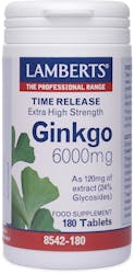 Lamberts Ginkgo 6000mg Extra High Strength 180 Tablets