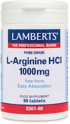 Lamberts L-Arginine HCl 1000mg 90 Tablets