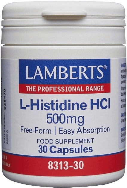 Lamberts L-Histidine 500mg 30 Capsules