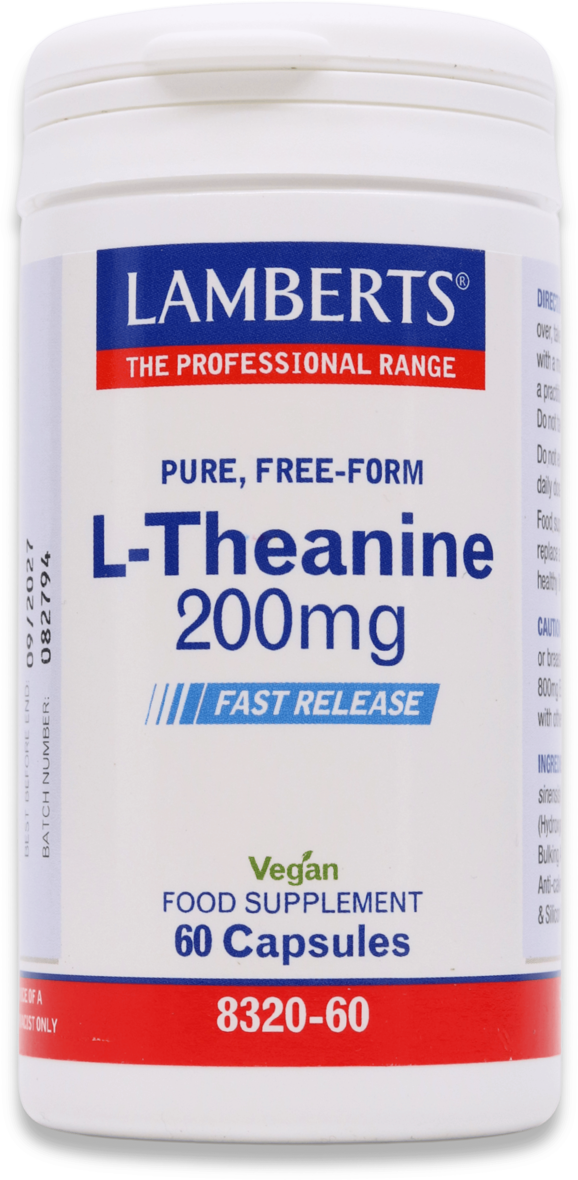 Lamberts L-Theanine 200mg 60 Tablets