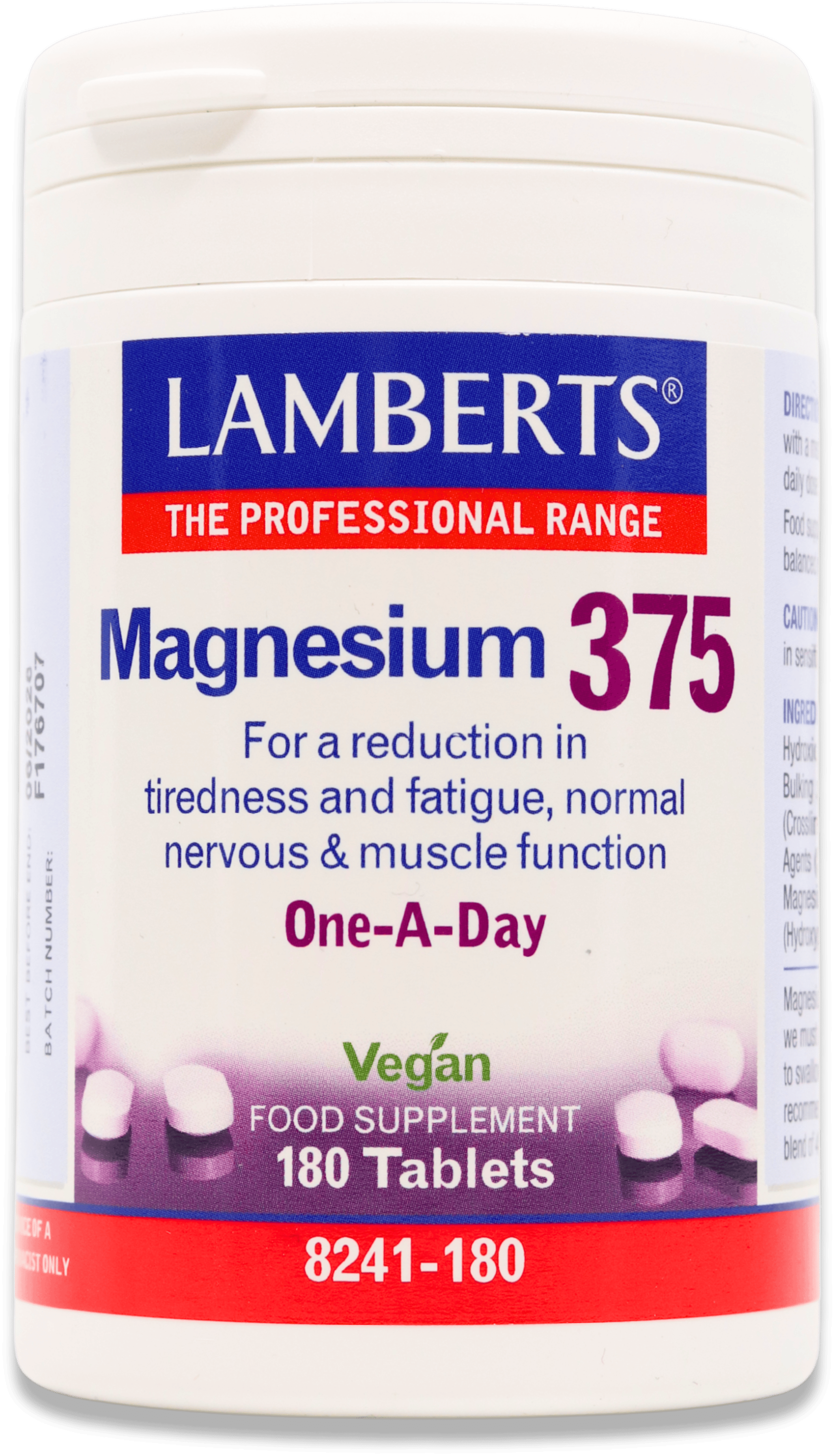 Lamberts Magnesium 375 180 Tablets