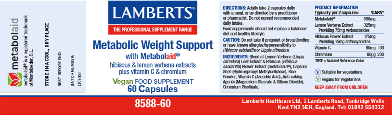 Lamberts Metabolic Weight Support 60 Capsules - 4