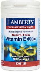 Lamberts Natural Vitamin E 400IU 180 Capsules