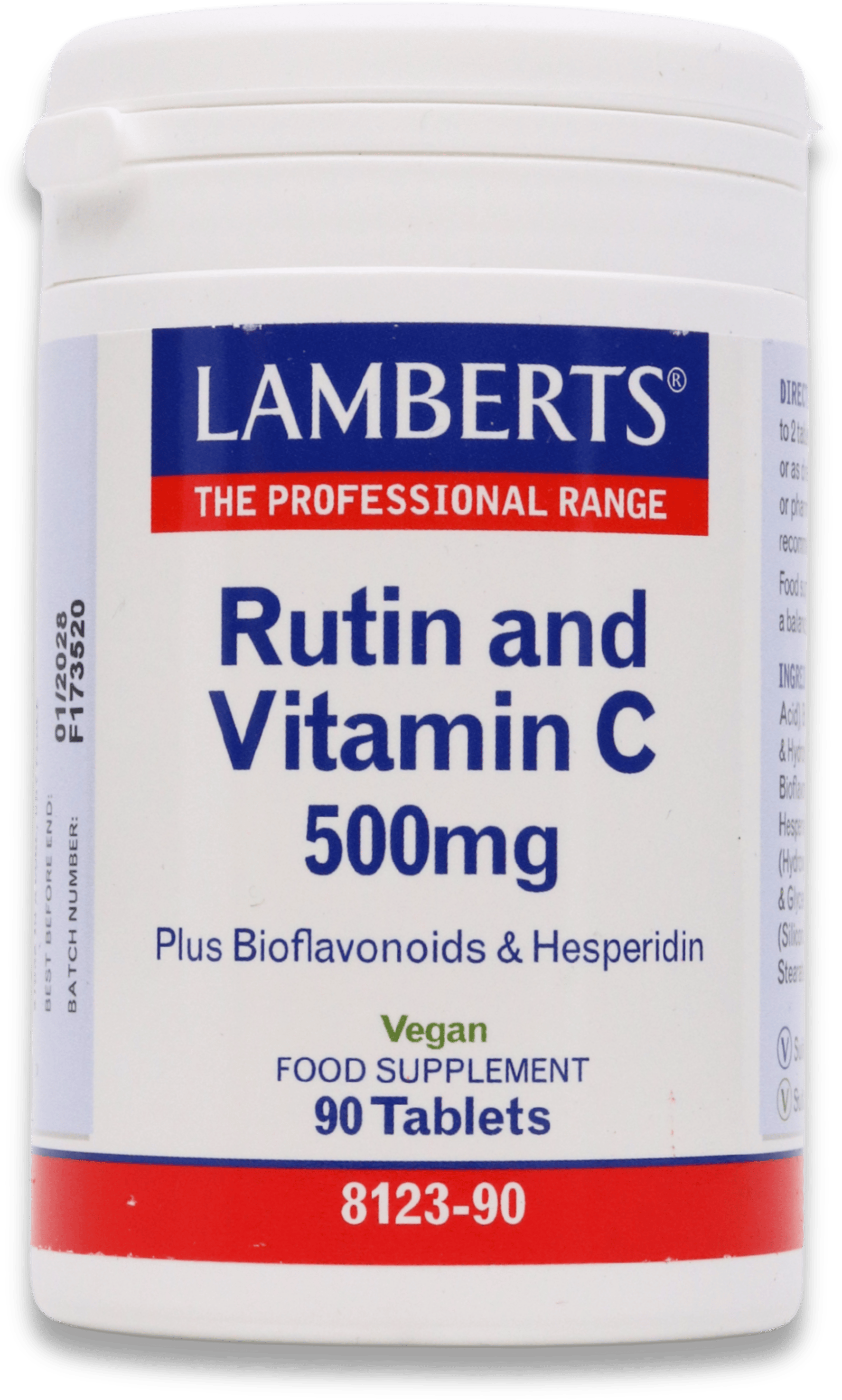 Lamberts Rutin and Vitamin C 500mg 90 Tablets