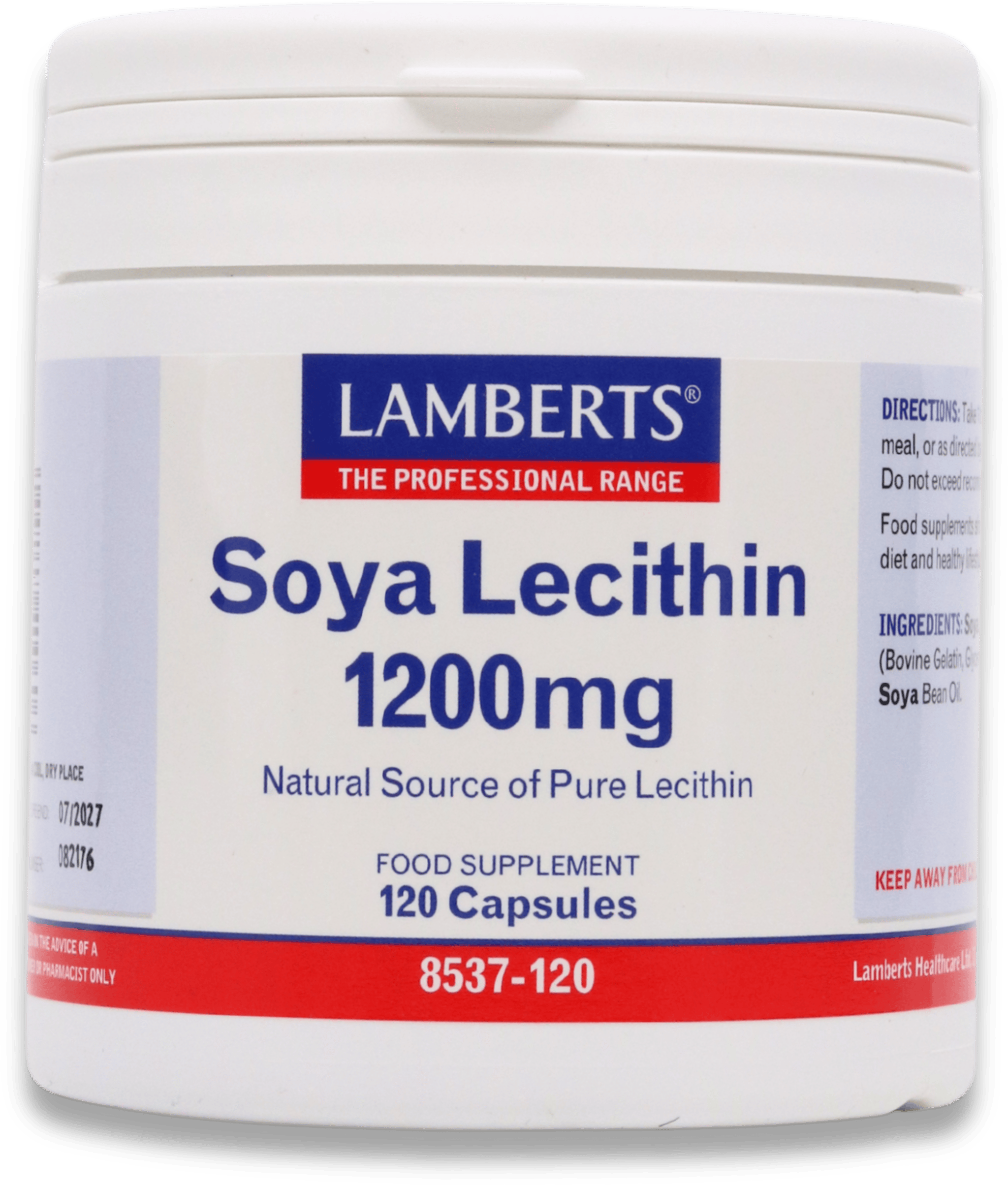 Lamberts Soya Lecithin 1200mg 120 Capsules