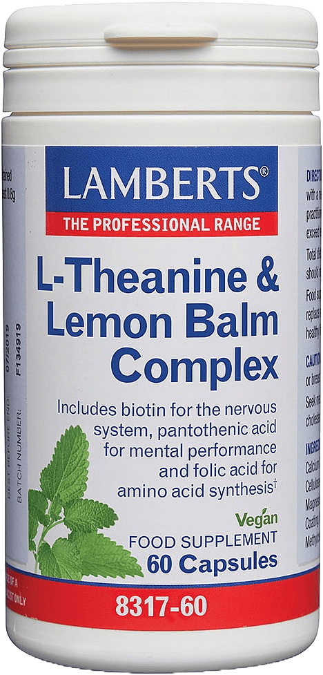 Lamberts Theanine & Lemon Balm Complex 60 Capsules