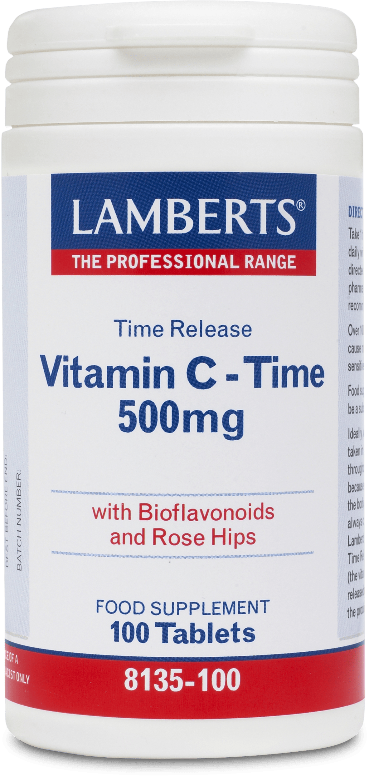 Lamberts Time Release Vitamin C 500mg 100 Tablets