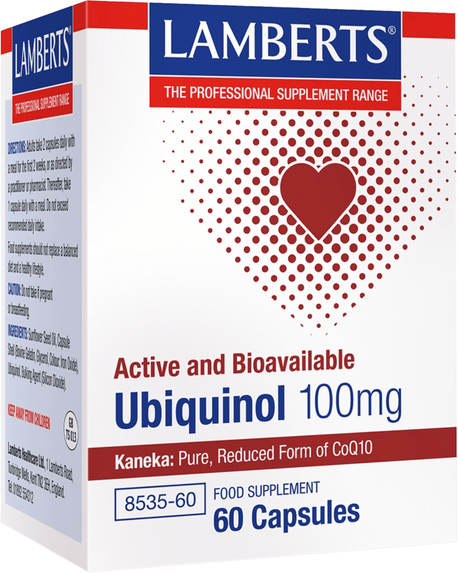 Lamberts Ubiquinol 100mg (Reduced Coq10) 60 Capsules