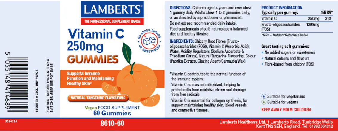 Lamberts Vitamin C 250mg 60 Gummies - 3