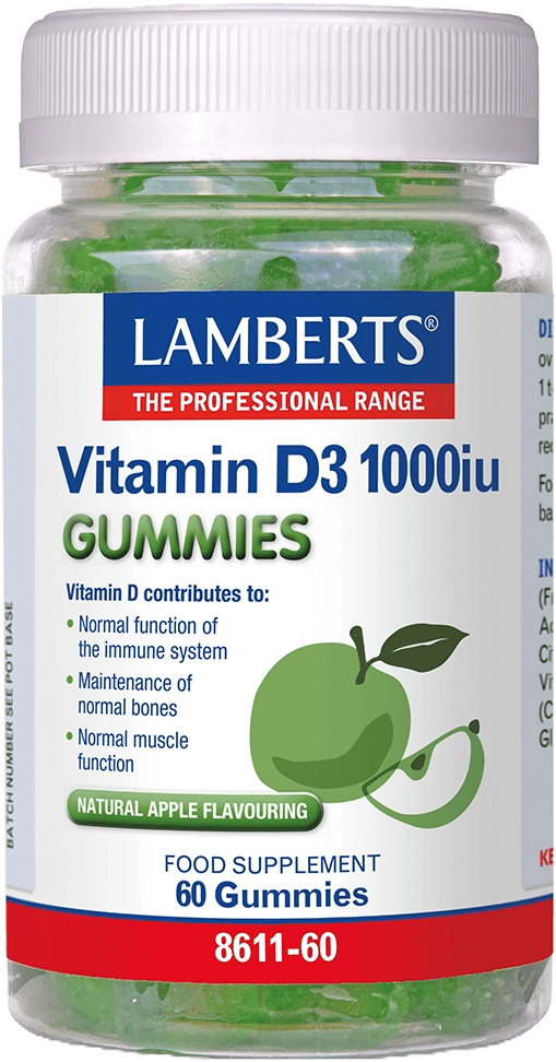 Lamberts Vitamin D3 1000iu 60 Gummies