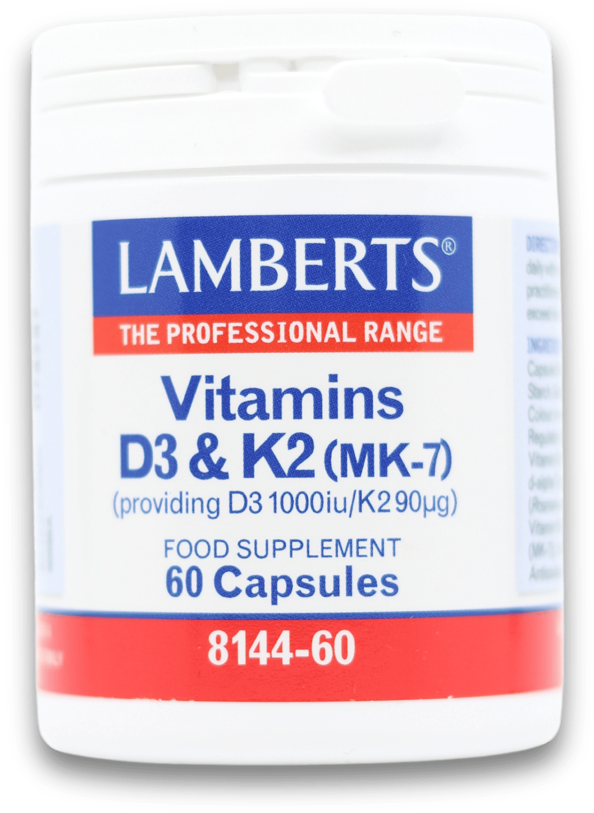 Lamberts Vitamins D3 1000iu & K2 90µg 60 Capsules