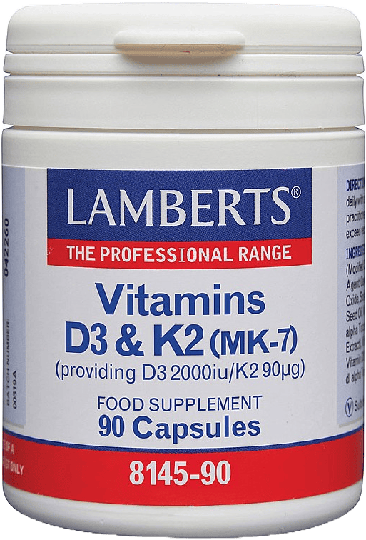 Lamberts Vitamins D3 2000iu & K2 90µg 90 Capsules