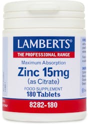 Lamberts Zinc 15mg (As Citrate) 180 Tablets