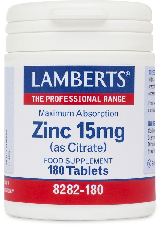 Lamberts Zinc 15mg (As Citrate) 180 Tablets