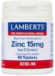 Lamberts Zinc 15mg (As Citrate) 90 Tablets