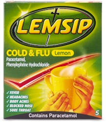 Lemsip Cold & Flu Lemon 5 Sachets