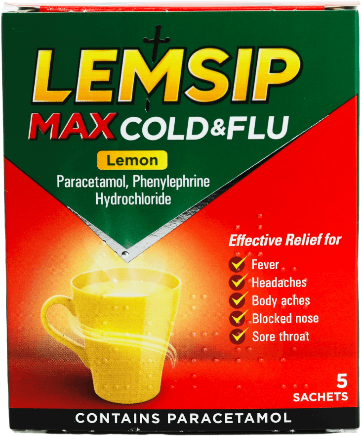 Lemsip Max Cold&Flu Lemon 5 Sachets