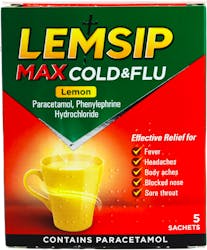 Lemsip Max Cold&Flu Lemon 5 Sachets
