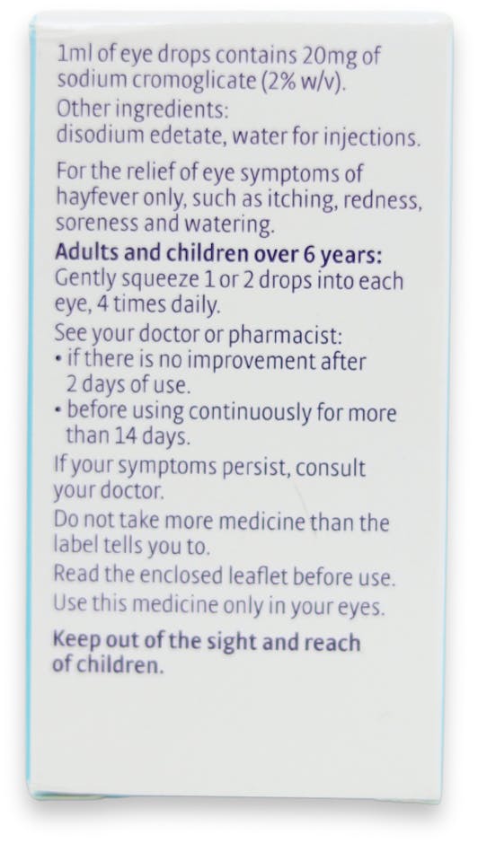 Librachrom Hayfever Relief 2% w/v Eye Drops 10ml - 3
