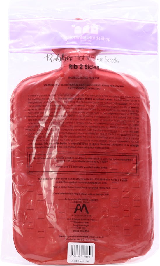 Life Hot Water Bottle Red 2L - 2