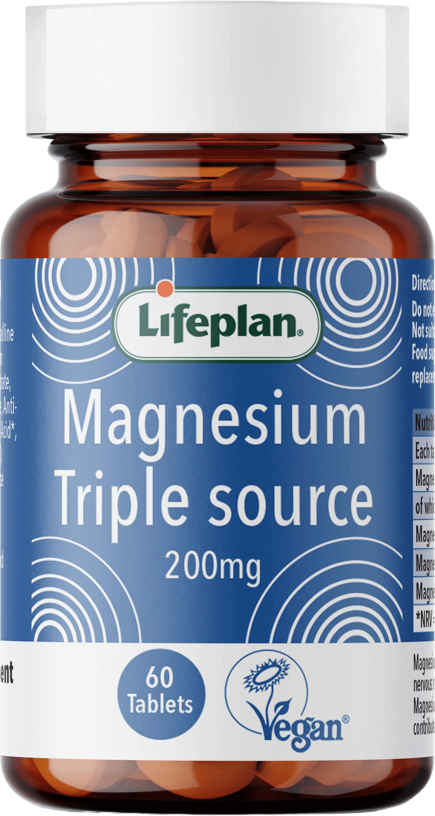 LifePlan Magnesium Triple Source 200mg 60 Tablets