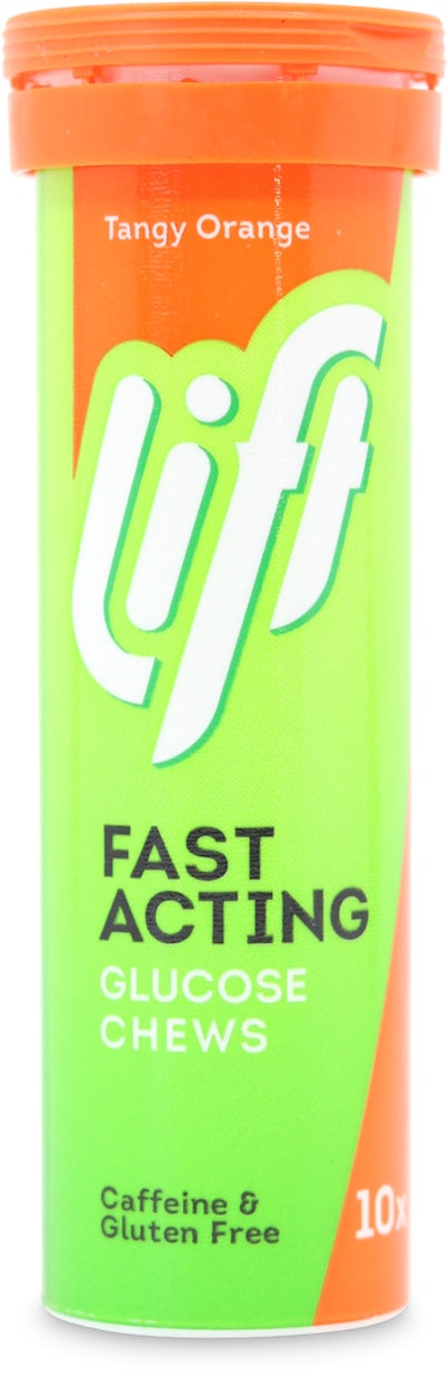 Lift Fast Acting Glucose Chews Tube Orange 10 Pack