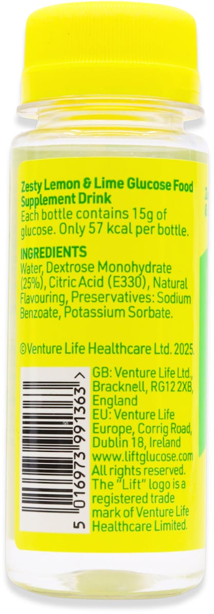 Lift Zesty Lemon & Lime Fast Acting Glucose Shot 60ml - 3