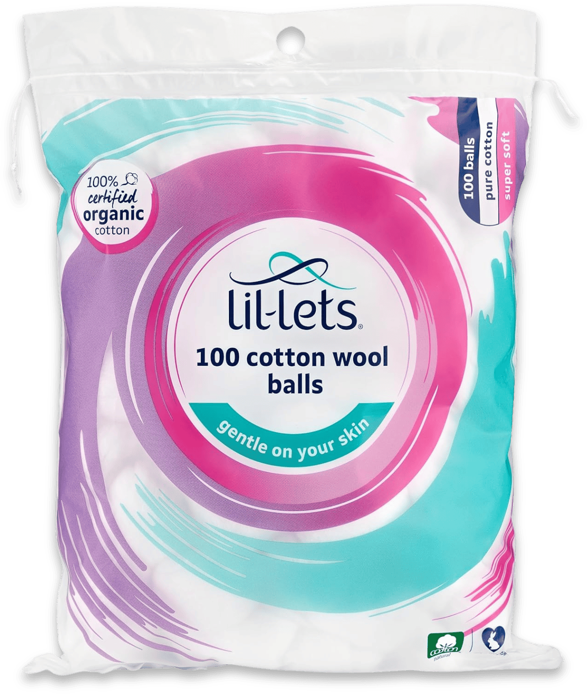 Lil-Lets 100 Cotton Wool Balls