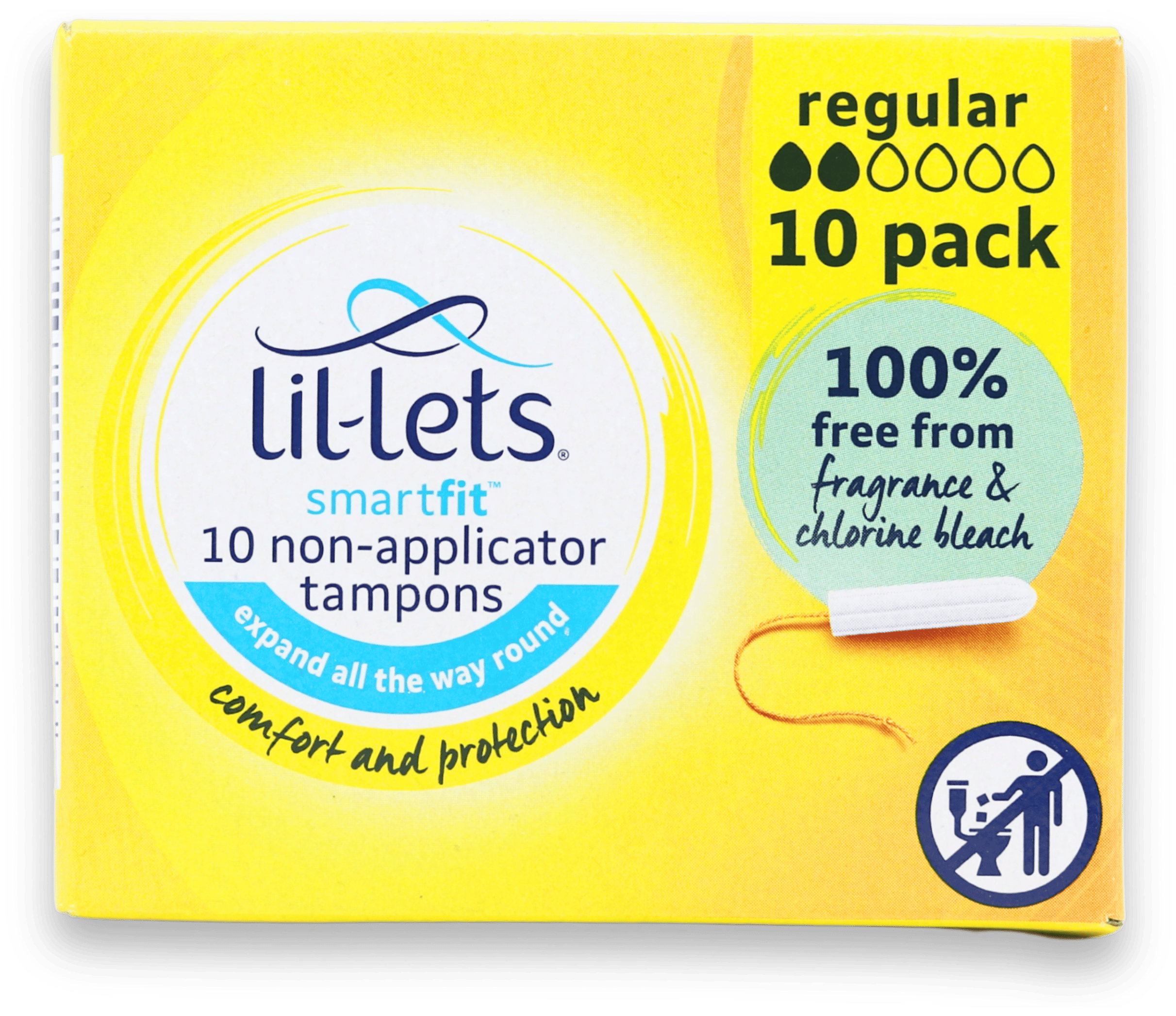 Lil-Lets Smartfit Regular Non-Applicator Tampons 10 Pack