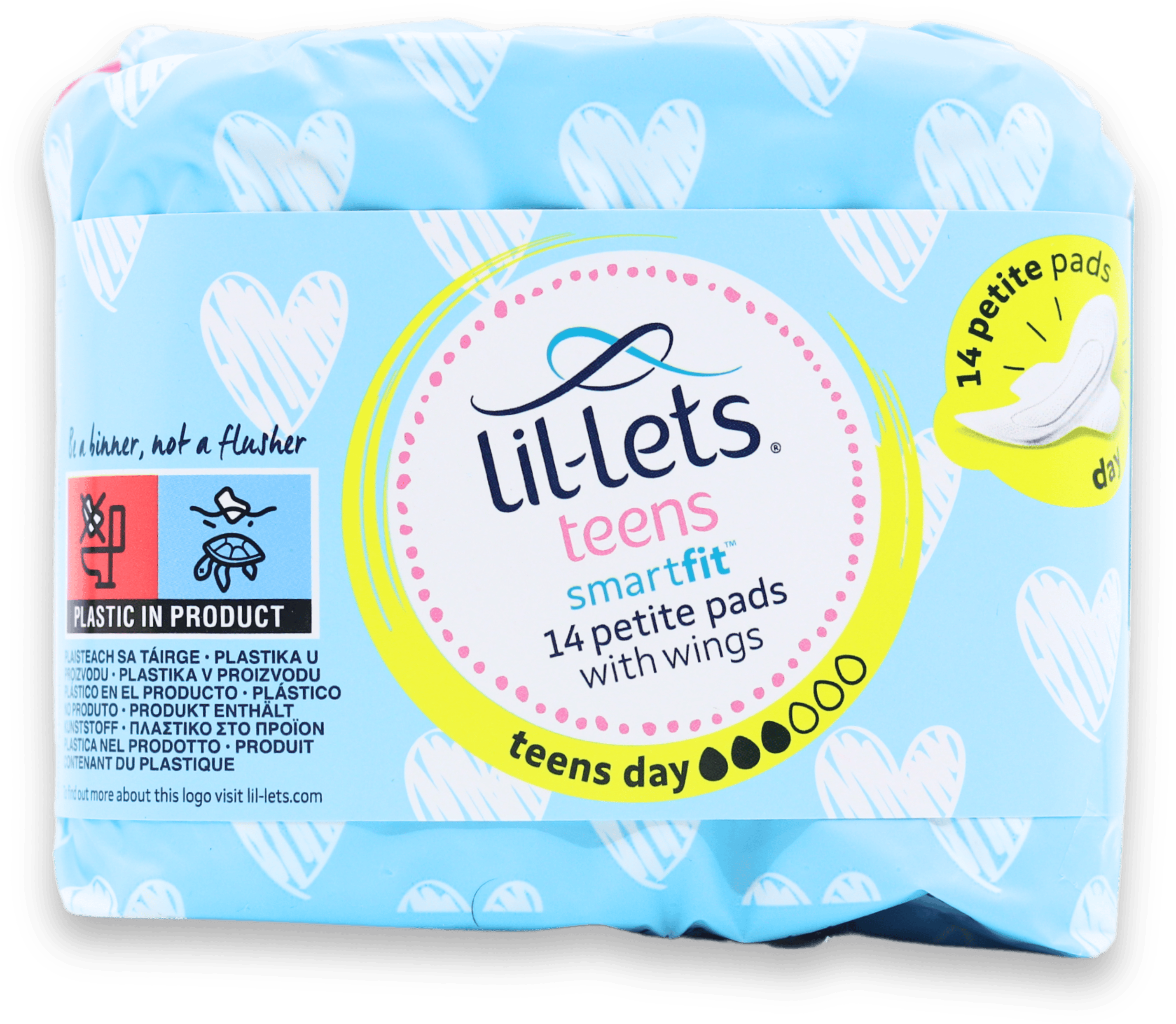 Lil-Lets Teens SmartFit Petite Pads with Wings 14 Pack
